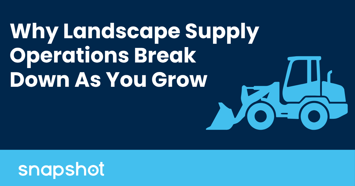 Landscape supply operations illustrated through an industrial loading machine