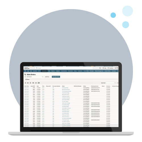 NetSuite Sales Orders