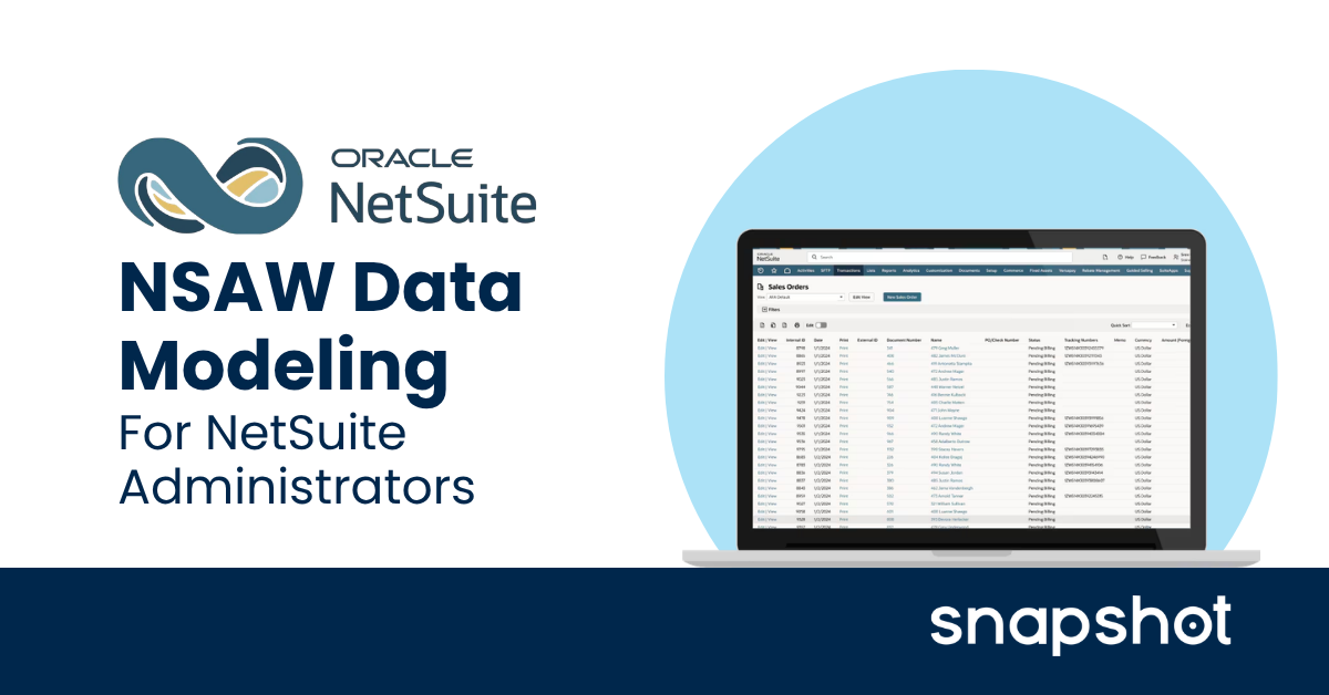 NSAW Data Modeling for NetSuite Administrators